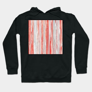 coral grey white pink striped pattern Hoodie